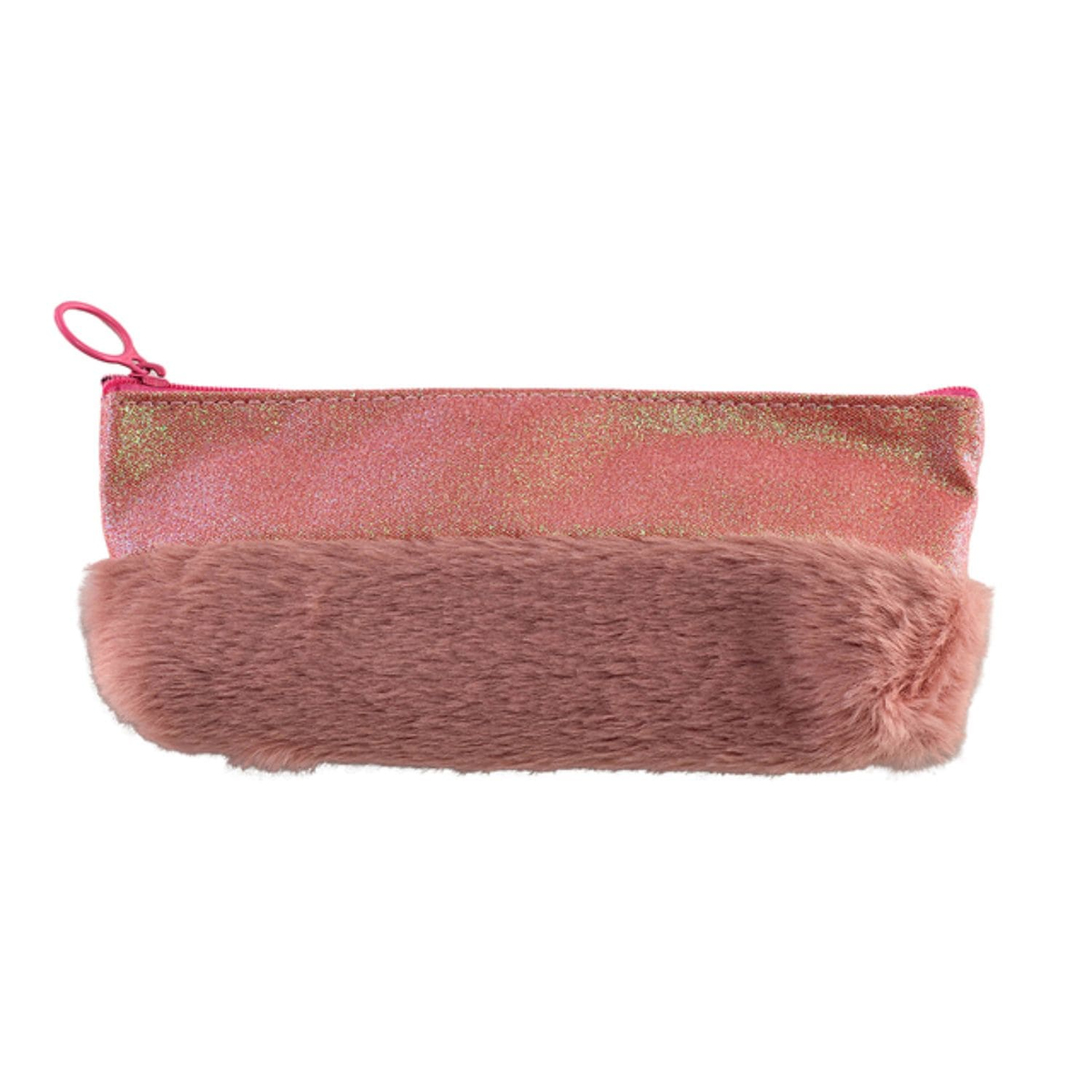 Пенал-косметичка тканевий на 1 відділення. Fluffy персиковий. Zibi 20.0005-46