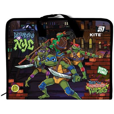 Папка-портфель на блискавці 1 відділення. Turtles. Kite 25-202
