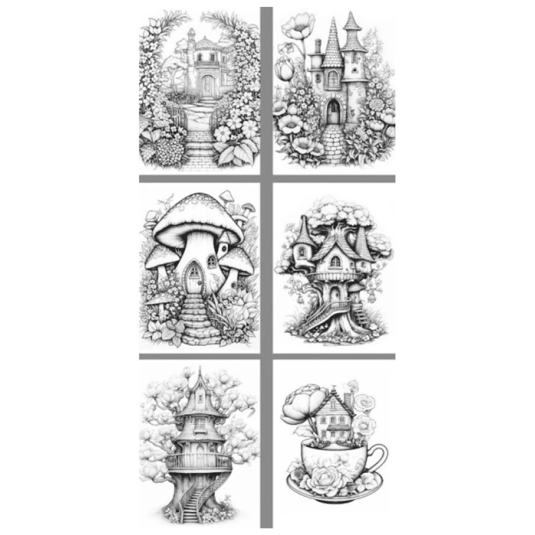 Розмальовка Fairy house синій 8 арк. Фреш 24101
