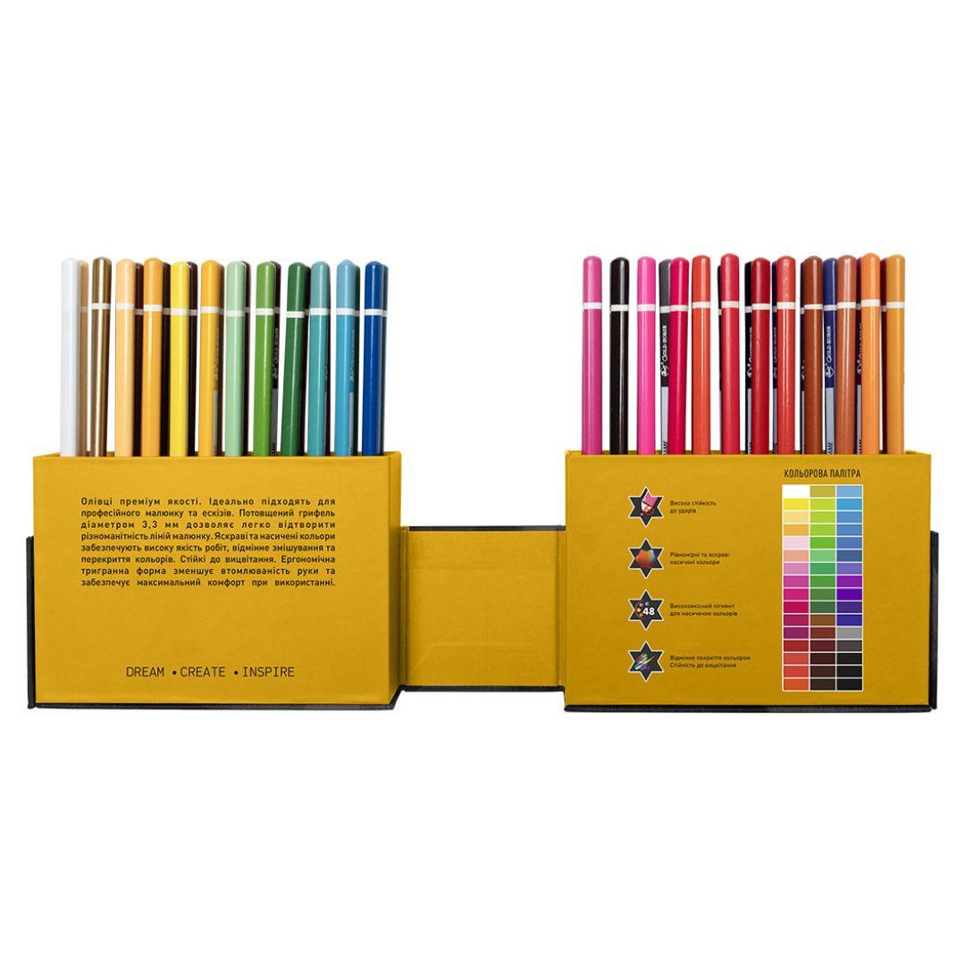 Олівці кольорові тригранні 48кол. у картонній коробці. Muse professional 102-48