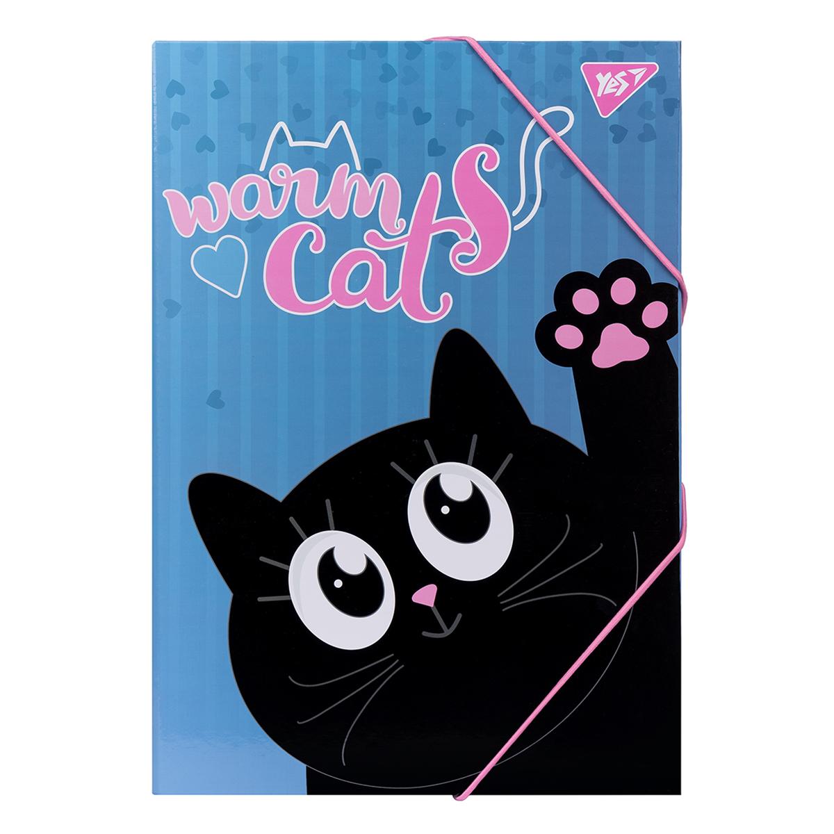Папка для праці А4 на гумках.YES Meow 491756