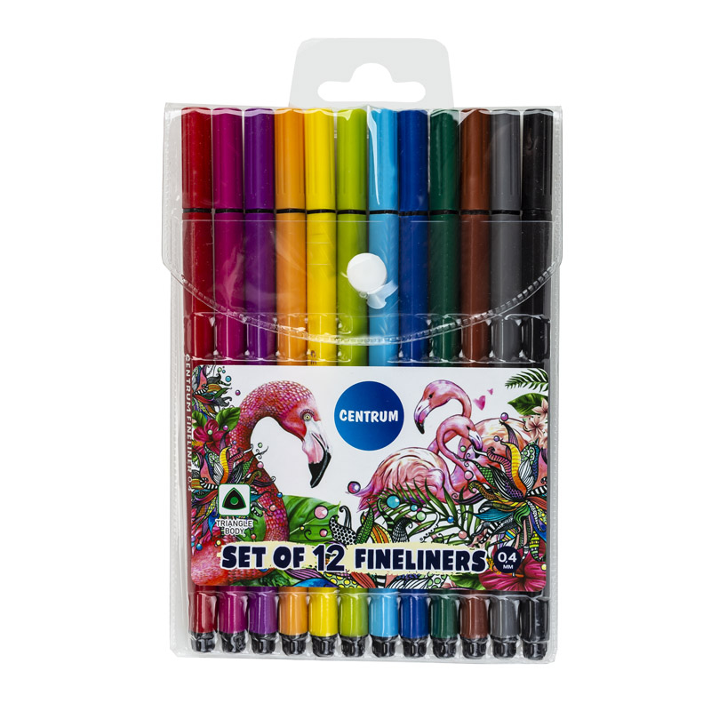 Набір лінерів Centrum Fineliners 0.7 мм 12 кольорів 80255