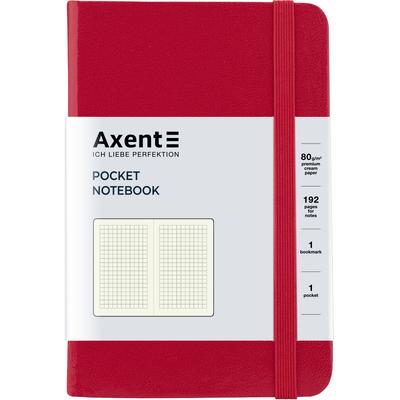 Блокнот А6. 96 аркушів, клітинка, PARTNER. Червоний. AXENT. 8301-03