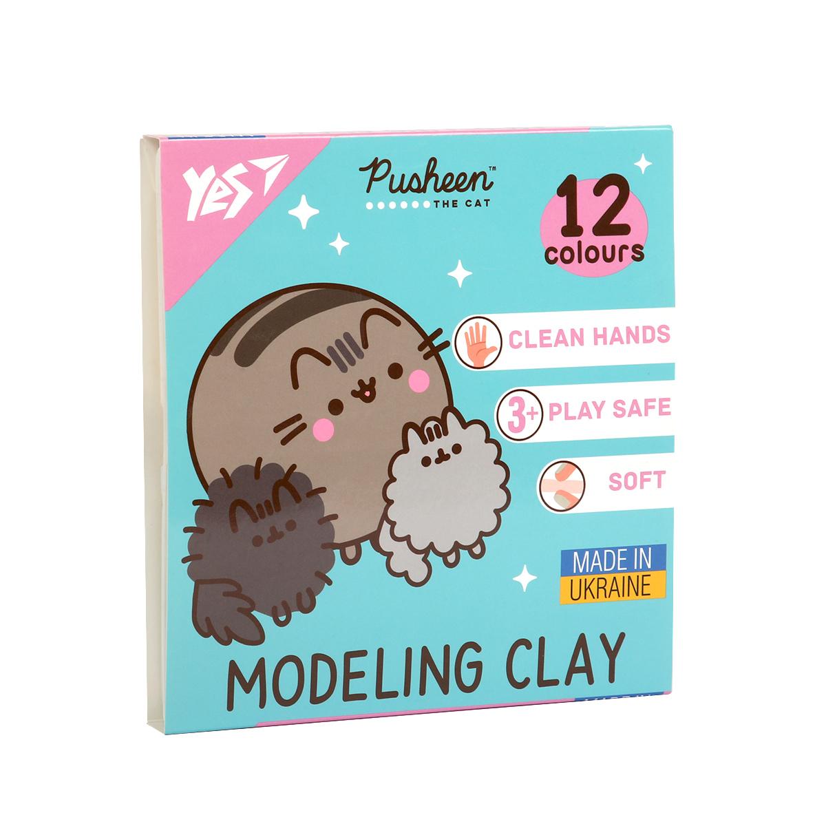 Пластилін дитячий 12кол. 240гр. Pusheen. YES 540669