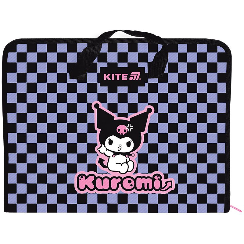 Папка-портфель на блискавці 1 відділення. Kuromi. Kite 25-202-2