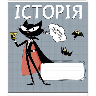 Зошит А5. 48 аркушів. Клітинка. Історія. Предметний. Котячі пригоди. Школярик 048-3743