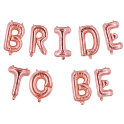Кулька фольгована 40см 16'' Надпис Bride to be рожеве золото 02514