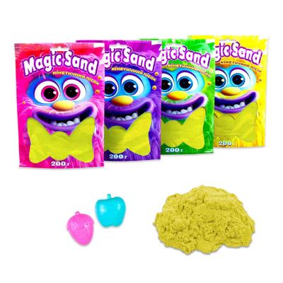 Кінетичний пісок 200г. Magic sand. жовтий. Стратег 39401-5