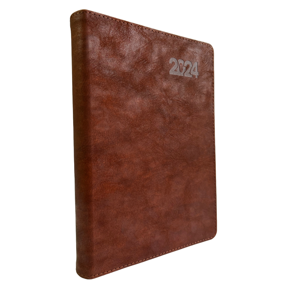 Щоденник датований А5 2024, серія Case, коричневий
