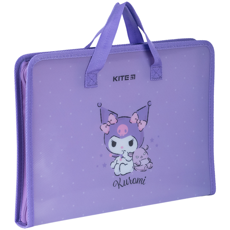 Папка-портфель на блискавці 1 відділення. Kuromi. Kite 24-202