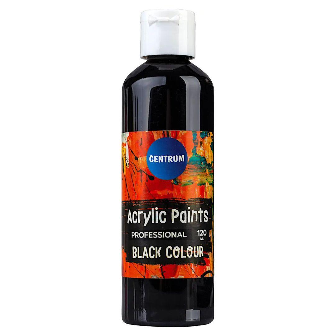Акрилова фарба чорна 120мл у пласт. бутил. Centrum Professional 80925