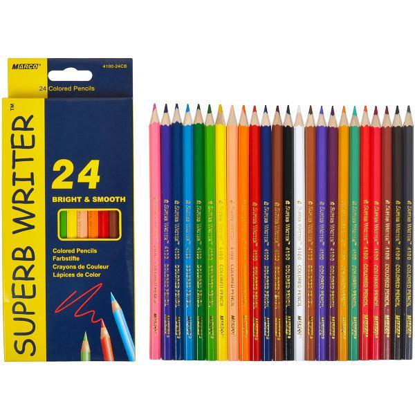 Олівці кольорові 24кол. MARCO Super Writer. 4100-24СВ