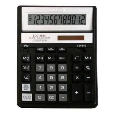 Калькулятор Citizen SDC-888 (12разр. 2 пит.) 888