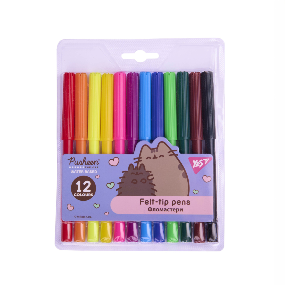 Фломастери 12кол. Pusheen. YES 650568