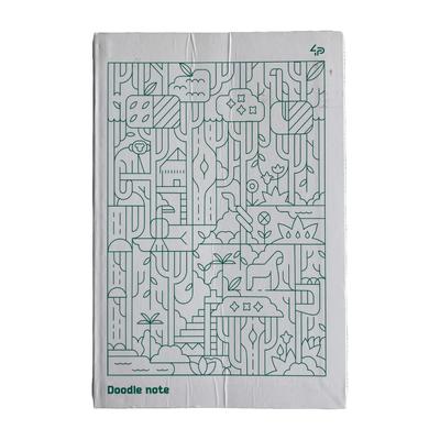 Скетчбук А5 128 аркушів. Two in one Doodle Note Green. TM Profiplan 1999