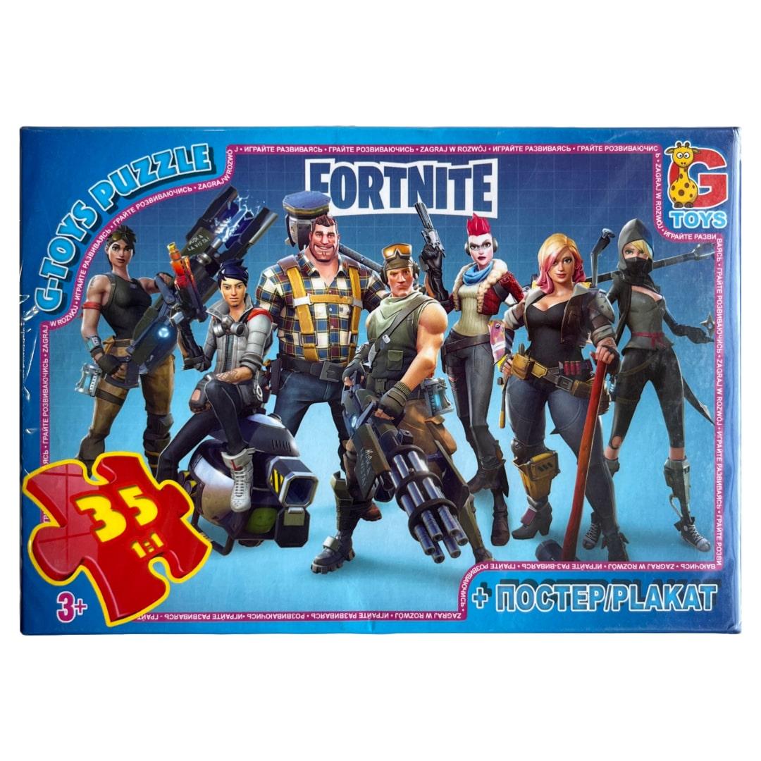 Пазли 35шт. великі елементи+ плакат. Фортнайт. G-Toys 530