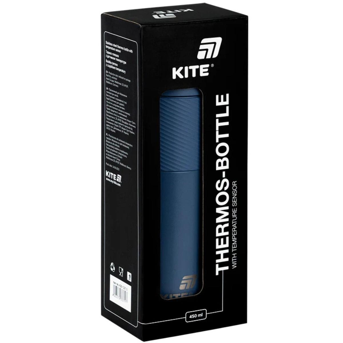Термос з термодатчиком 450 мл. Blue. Kite 25-1227-2
