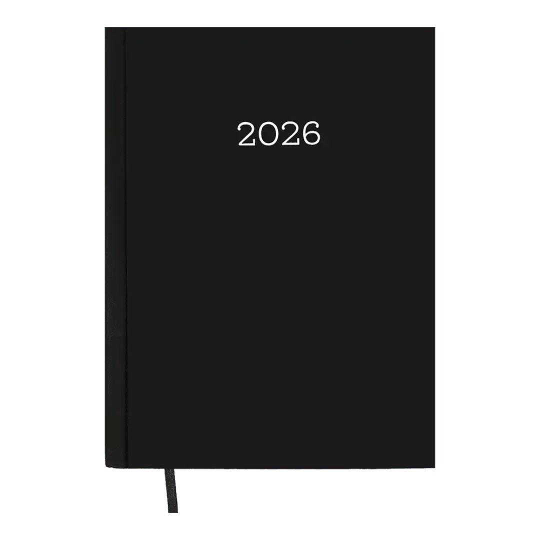 Блокнот діловий А5 датований MONOCHROME 2026. чорний. ВUROMAX 2160-01