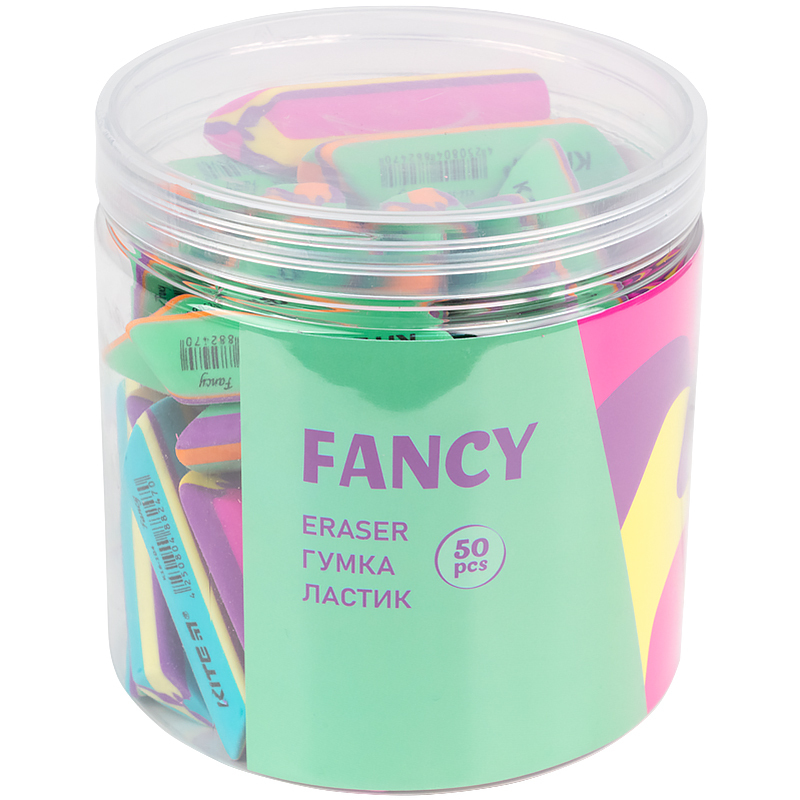 Гумка KITE Fancy 3-гранна, скошена, ассорті. К16-104