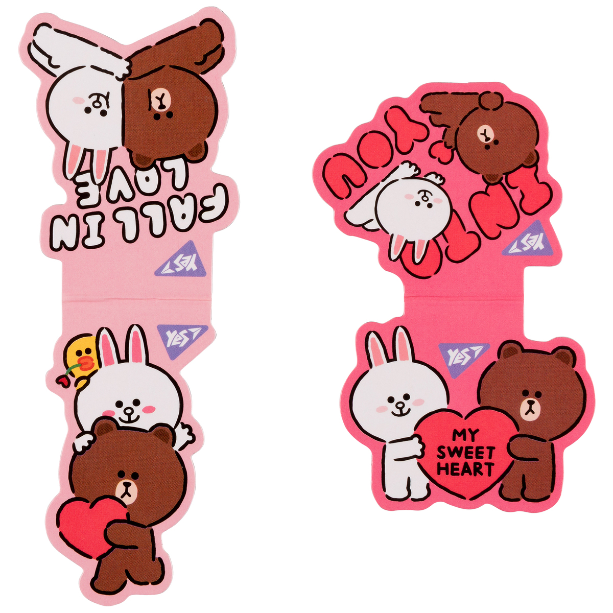 Закладки магнітні 2шт. Line Friends Sweet heart. Yes 708107