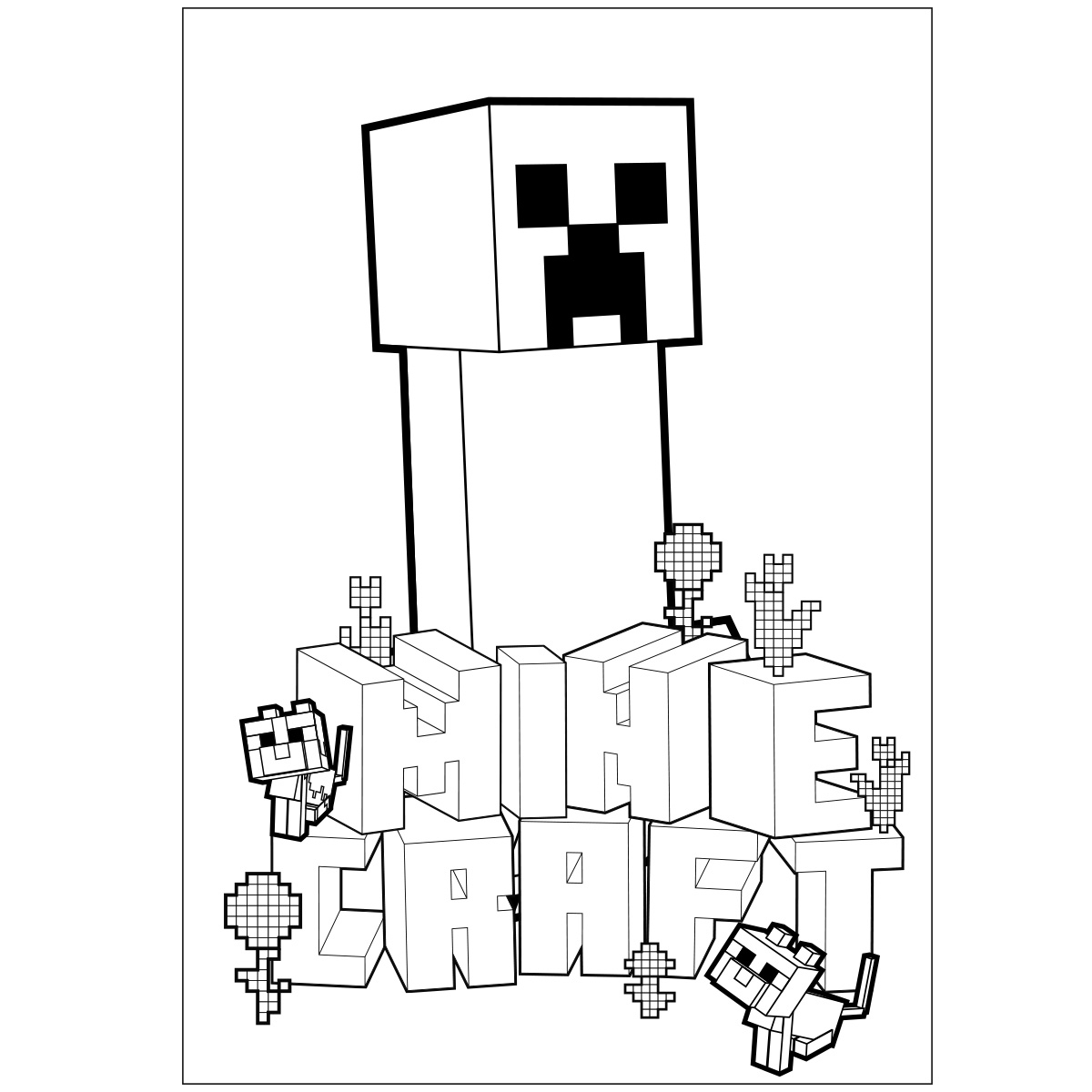 Розмальовка А4 12стор. Minecraft. YES 743219