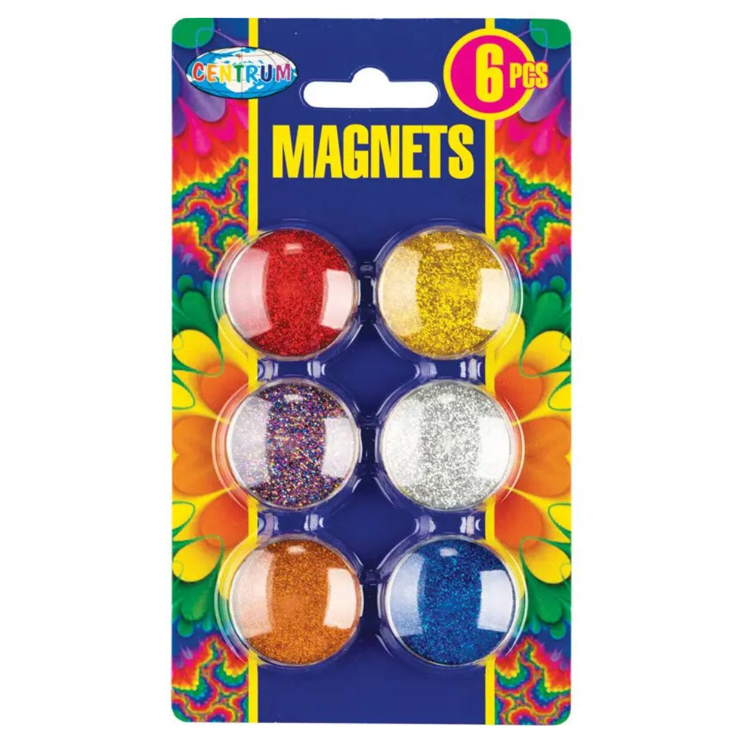 Магніти для дошки 35мм. 6шт. Glitter. Centrum 88804