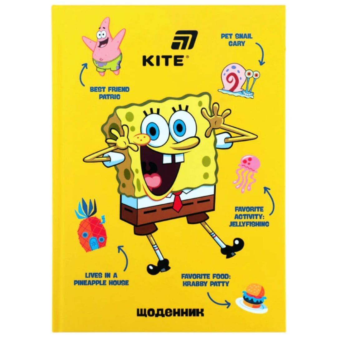 Щоденник шкільний Sponge Bob B5. тверда обкл. Kite 26-262