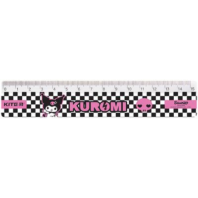 Лінійка пластикова, 15 см. Kuromi. Kite 24-090-1