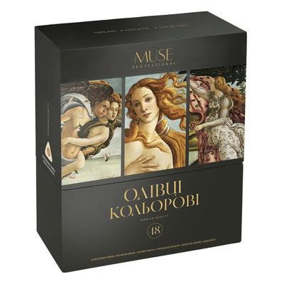 Олівці кольорові тригранні 48кол. у картонній коробці. Muse professional 102-48