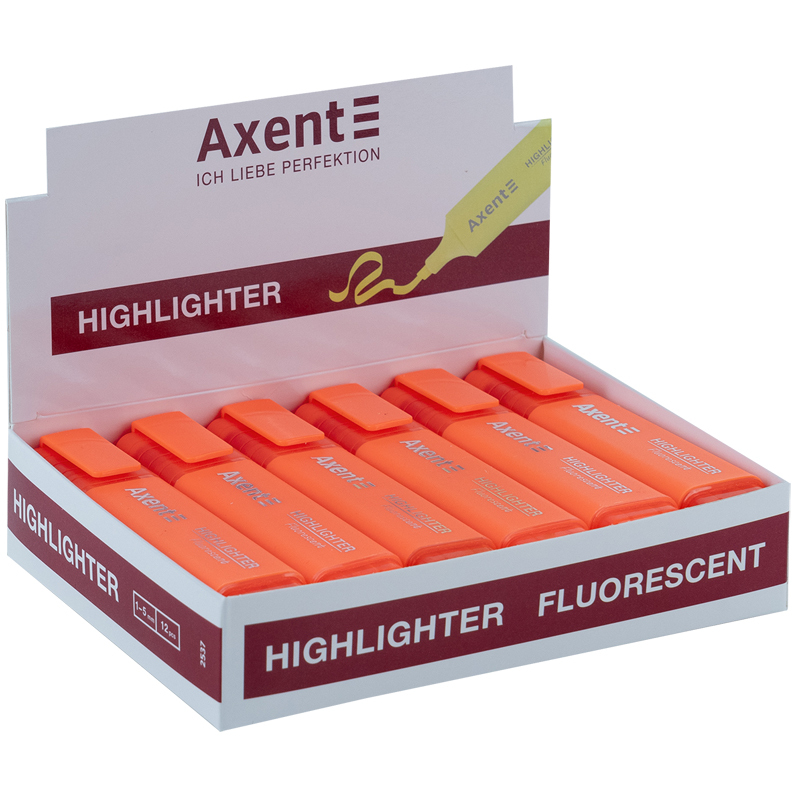 Маркер текстовий помаранчевий Highlighter Axent 2537-12