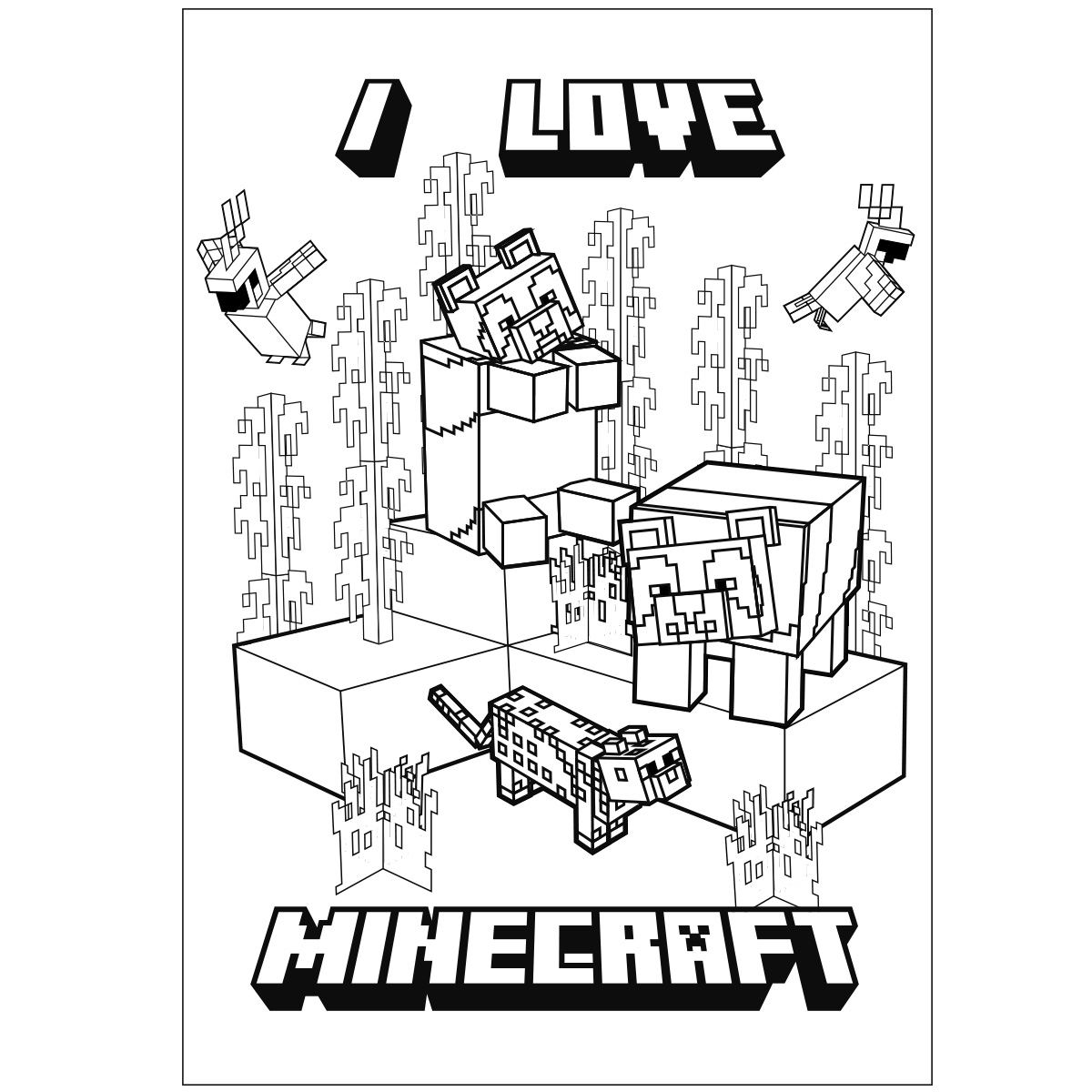 Розмальовка А4 12стор. Minecraft. YES 743219