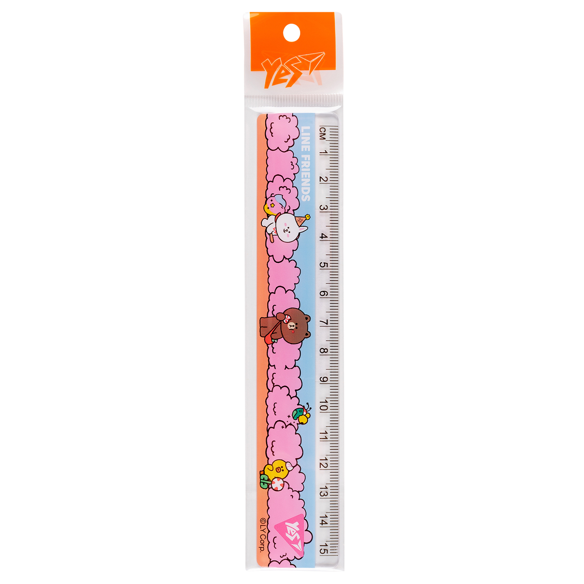 Лінійка пластикова, 15 см  Line Friends. Yes 370656