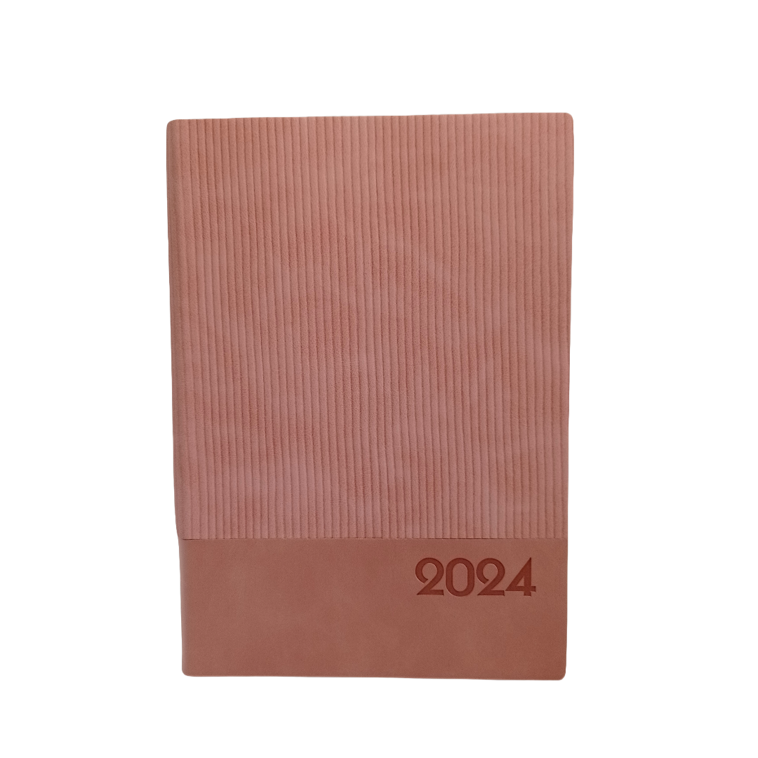 Щоденник датований А5 2024, серія Velvet, рожевий