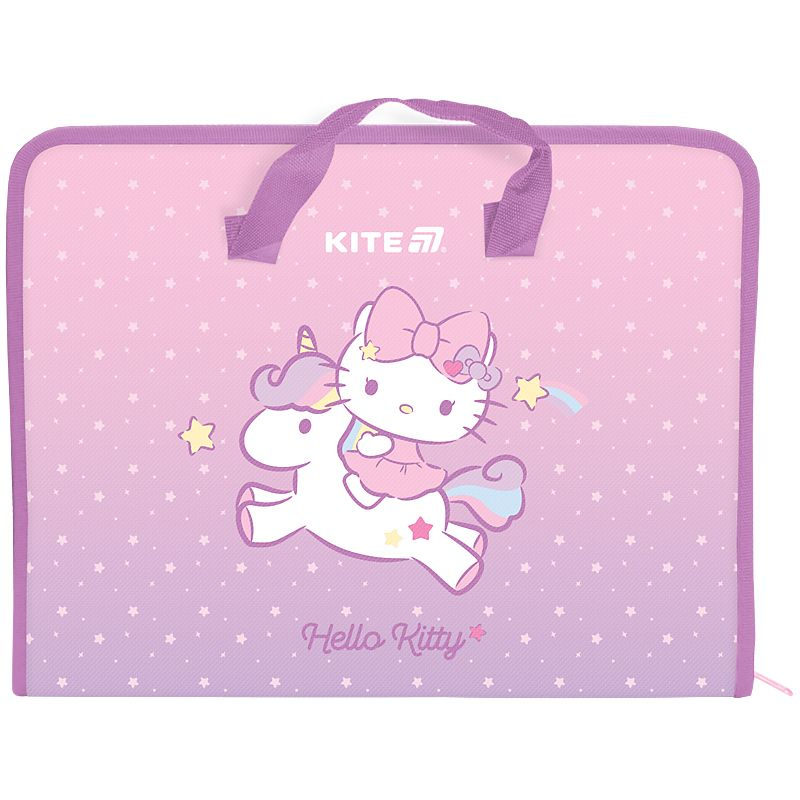 Папка-портфель на блискавці 1 відділення. Hello Kitty. Kite 25-202-1