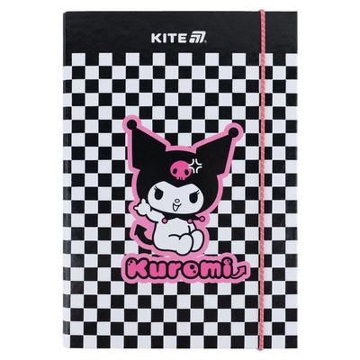 Папка для зошитів В5 на гумках. Kuromi. Kite 25-210-3