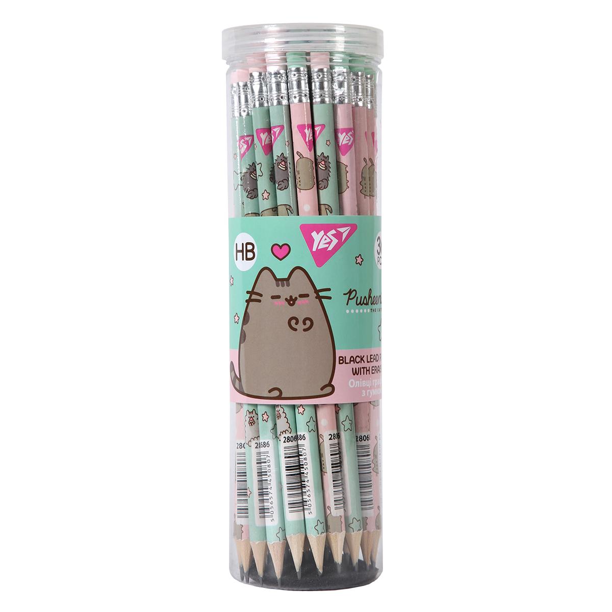 Олівець чорнографітний з гумкою Pusheen. Yes 280686
