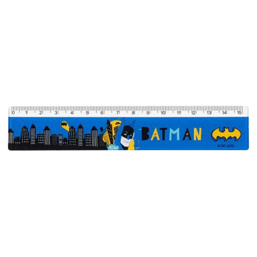Лінійка пластикова, 15 см. Batman. Kite 25-090