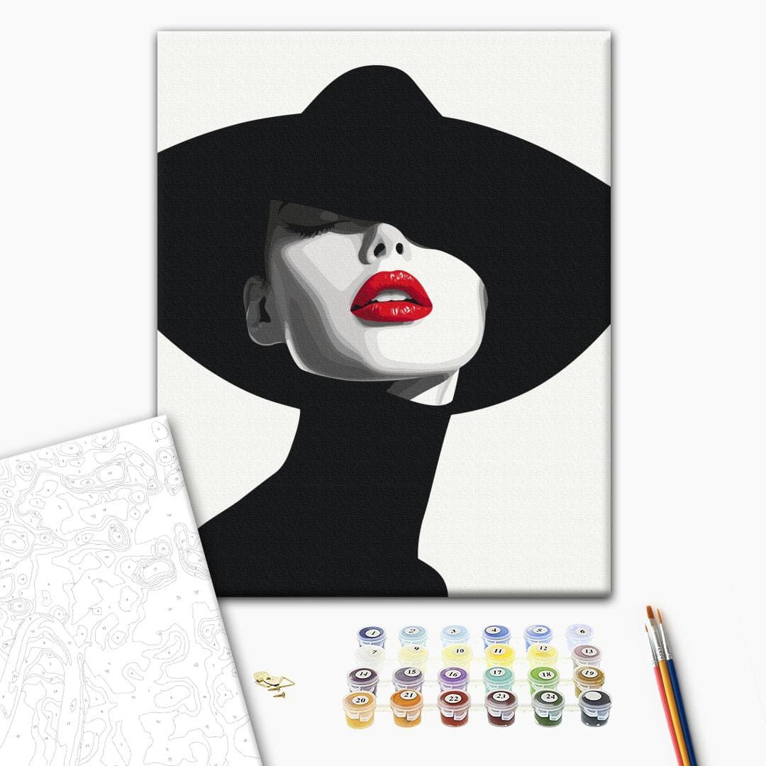 Картина по номерах. Загадкова леді. 40х50см. Brushme 54341