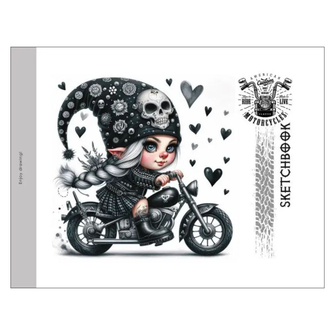 Скетчбук А5 24 аркуша. Motorcycles. Фреш 24389