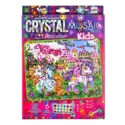 Алмазная живопись CRYSTAL MOSAIK KIDS. А4. Пони. Данко Тойс. 01-04