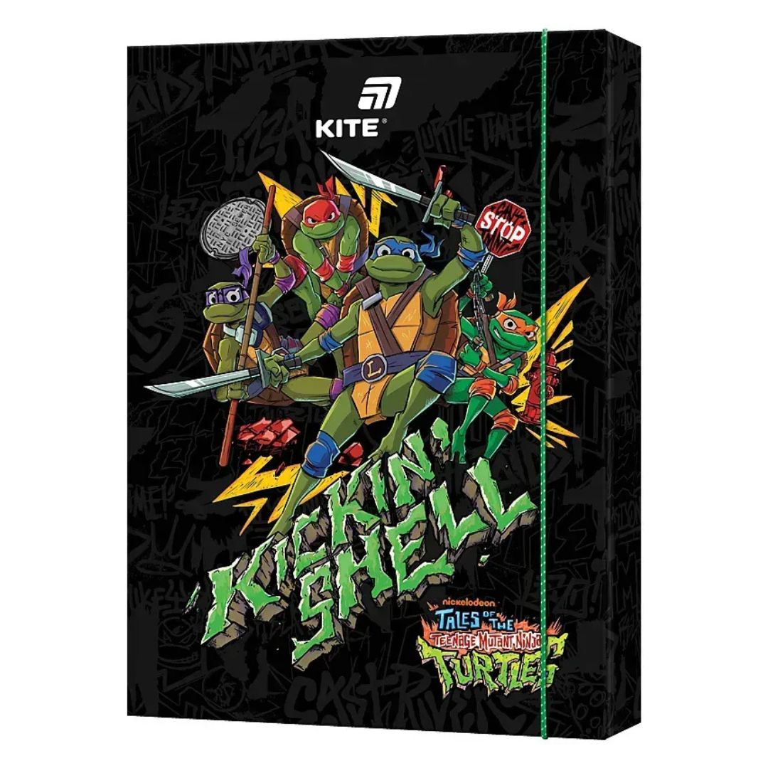 Папка для праці А4 на гумках. Turtles. Kite 25-213