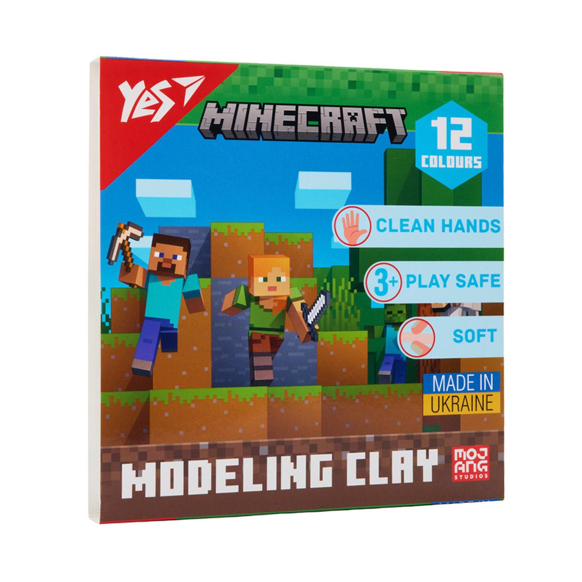 Пластилін дитячий 12кол. 240гр. Minecraft YES 540668