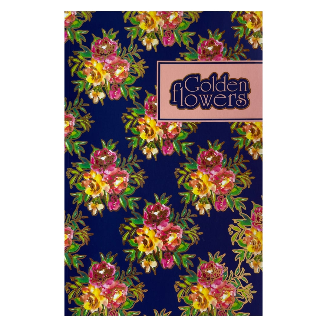 Скетчбук-блокнот А5. 40 арк. Golden Flowers dark blue. TM Profiplan. 903597