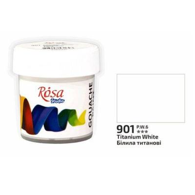 Гуаш поштучно 20мл. Білила титанові Rosa Studio 1623