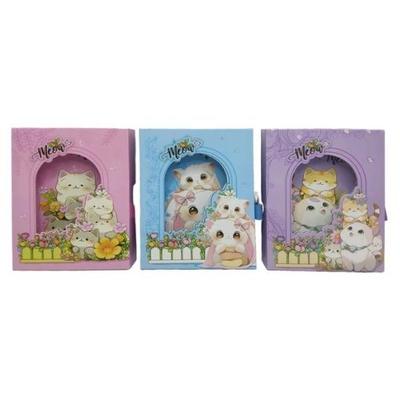 Блокнот на замочці у коробочці Котики. 13х16см. ТЮ 0359