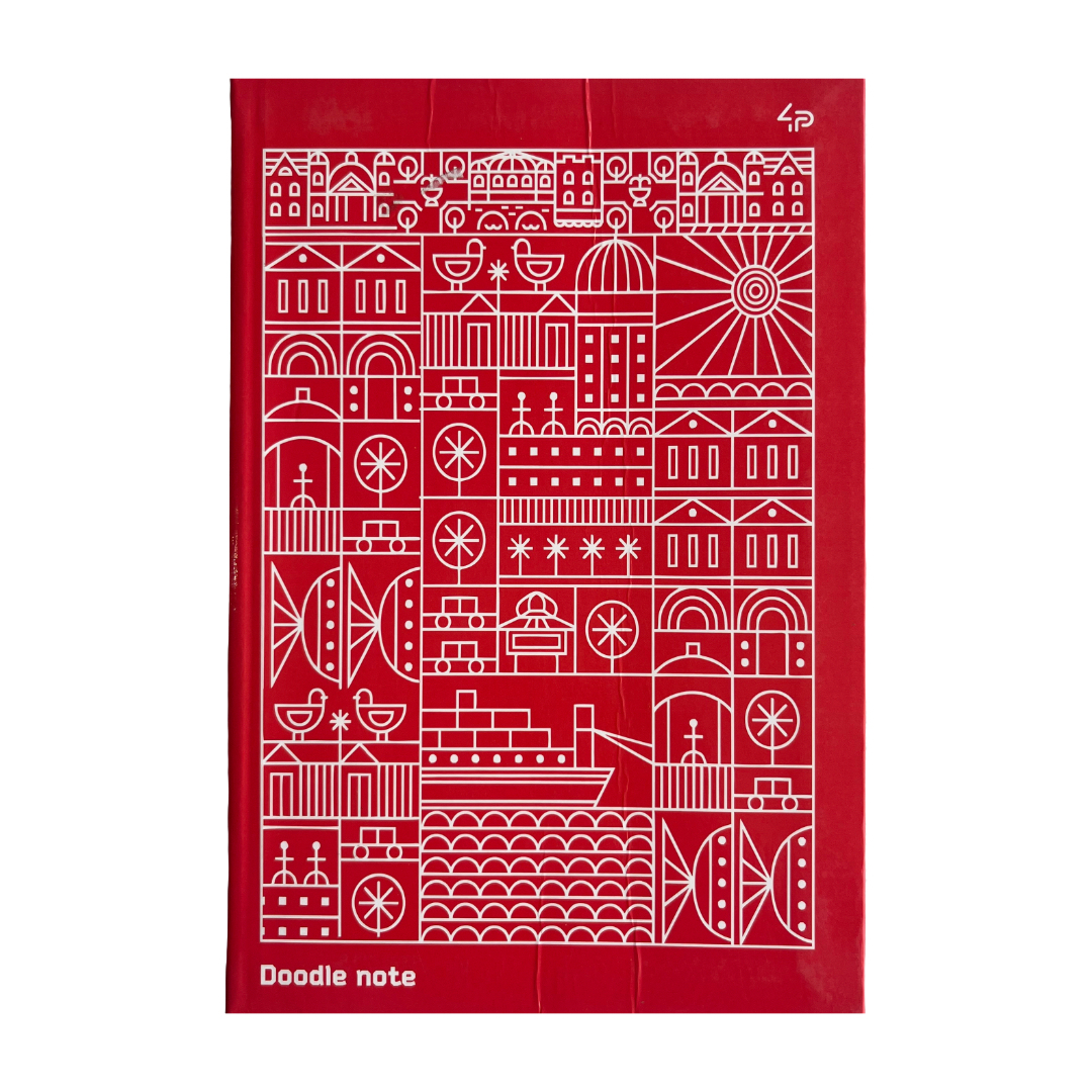 Скетчбук-блокнот А5. 128арк. кольорова крапка Two in one Doodle Note Red. TM Profiplan. 2019