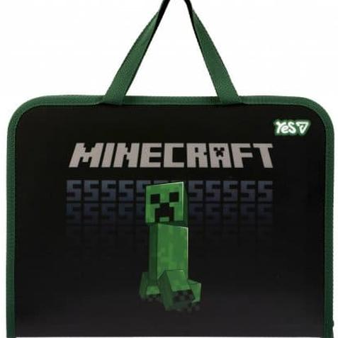 Папка-портфель пластиковий на блискавці з ручками А4. Minecraft. Yes 492168