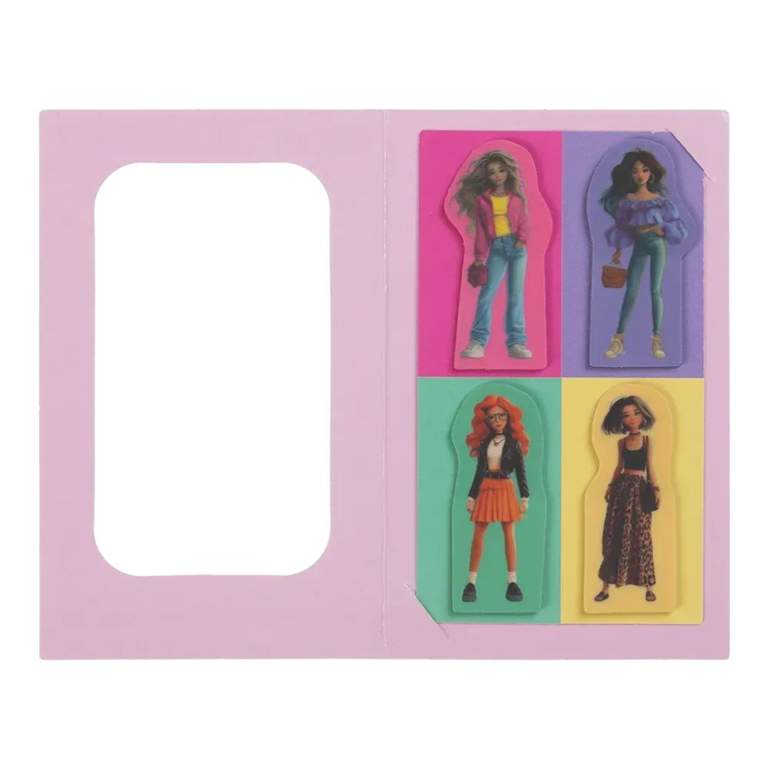 Закладки пластикові з клейким шаром 40*25мм, 4*20арк. Super Girl. Zibi 15300