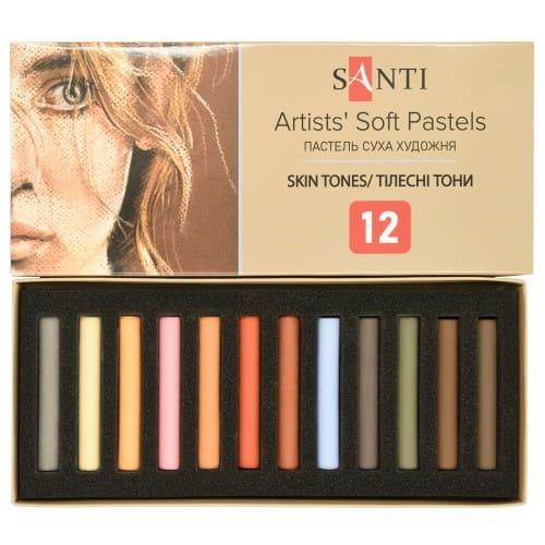Пастель суха художня 12 кол. Skin tones. Santi 353697