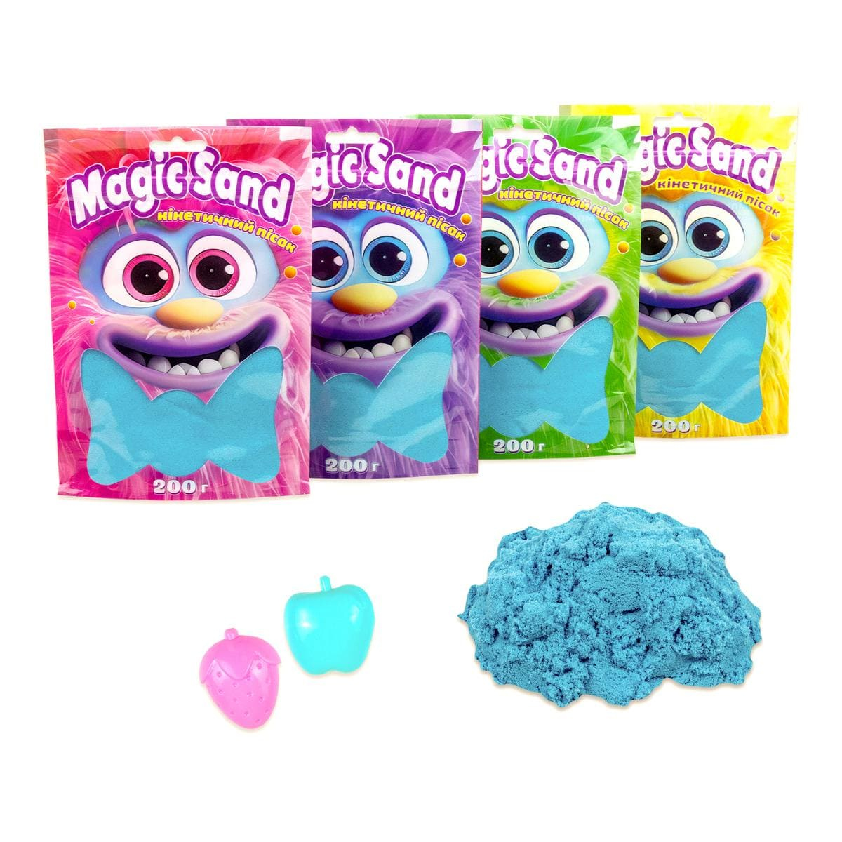 Кінетичний пісок 200г. Magic sand. блакитний. Стратег 39401-3